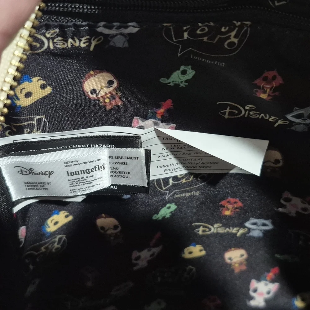 Disney Cream Backpack with Character Faces